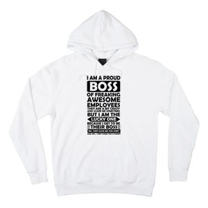 Proud Boss Of Freaking Awesome Employees Funny Gift Hoodie