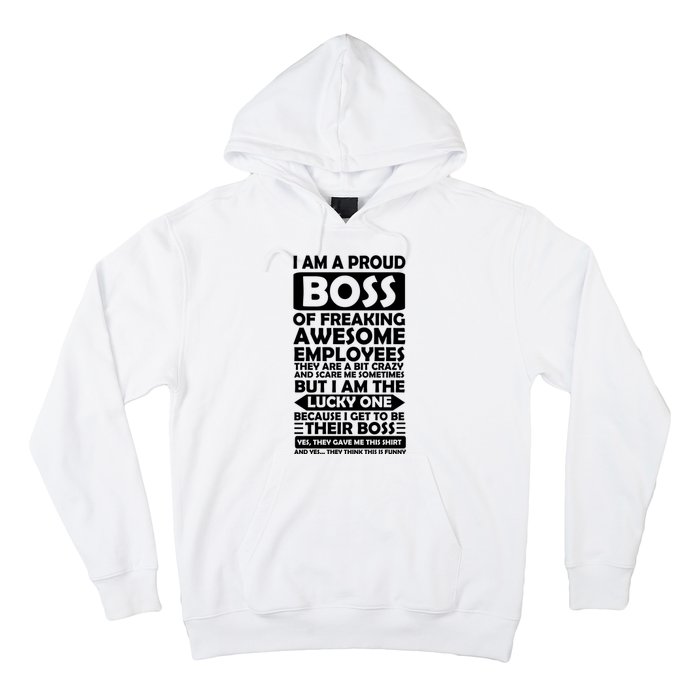 Proud Boss Of Freaking Awesome Employees Funny Gift Hoodie