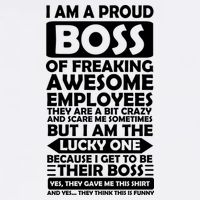 Proud Boss Of Freaking Awesome Employees Funny Gift Long Sleeve Shirt