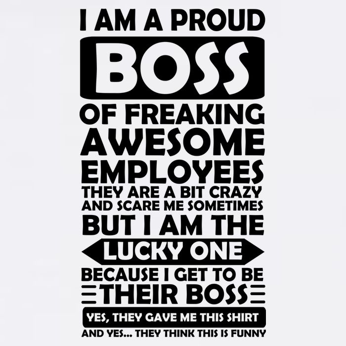 Proud Boss Of Freaking Awesome Employees Funny Gift Long Sleeve Shirt