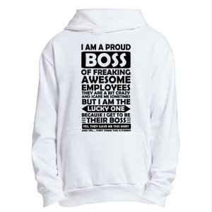 Proud Boss Of Freaking Awesome Employees Funny Gift Urban Pullover Hoodie