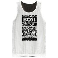 Proud Boss Of Freaking Awesome Employees Funny Gift Mesh Reversible Basketball Jersey Tank