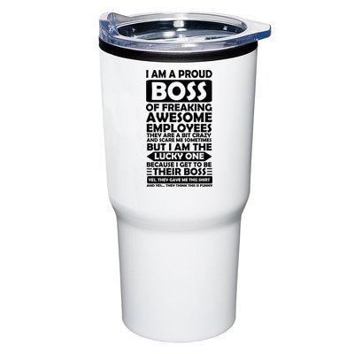 Proud Boss Of Freaking Awesome Employees Funny Gift Tumbler