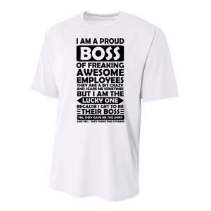 Proud Boss Of Freaking Awesome Employees Funny Gift Performance Sprint T-Shirt