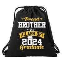 Proud Brother Of A Class Of 2024 Graduate Senior Graduation Drawstring Bag