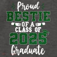 Proud Bestie Of A Class Of 2025 Graduate Senior Graduation Vector Backpack