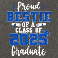 Proud Bestie Of A Class Of 2025 Graduate Senior Graduation Cotton Canvas Backpack
