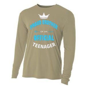 Proud Brother Of An Officiall Teenager, 13th BDay Party Love Cooling Performance Long Sleeve Crew