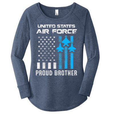 Proud Brother Of USA Airforce Military Father's Day Women's Perfect Tri Tunic Long Sleeve Shirt