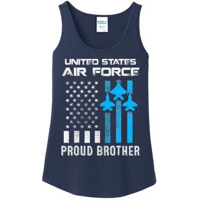 Proud Brother Of USA Airforce Military Father's Day Ladies Essential Tank