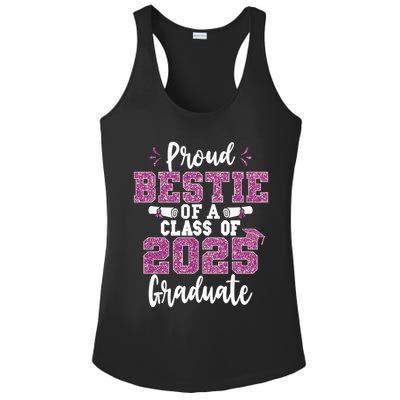 Proud Bestie Of A Class Of 2025 Graduate Senior Graduation Ladies PosiCharge Competitor Racerback Tank