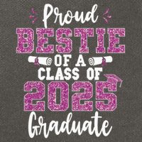 Proud Bestie Of A Class Of 2025 Graduate Senior Graduation Cotton Canvas Backpack