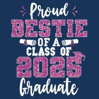 Proud Bestie Of A Class Of 2025 Graduate Senior Graduation Sustainable Bucket Hat