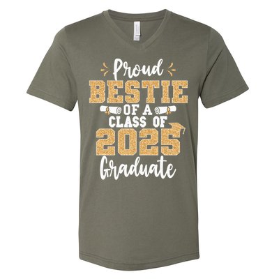 Proud Bestie Of A Class Of 2025 Graduate Senior Graduation V-Neck T-Shirt