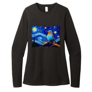 Patience Bluebird Of Happiness Blue Bird Eastern Bluebird Womens CVC Long Sleeve Shirt