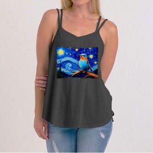 Patience Bluebird Of Happiness Blue Bird Eastern Bluebird Women's Strappy Tank