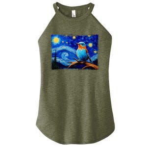 Patience Bluebird Of Happiness Blue Bird Eastern Bluebird Women's Perfect Tri Rocker Tank