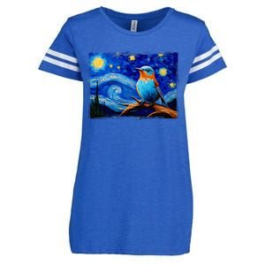 Patience Bluebird Of Happiness Blue Bird Eastern Bluebird Enza Ladies Jersey Football T-Shirt