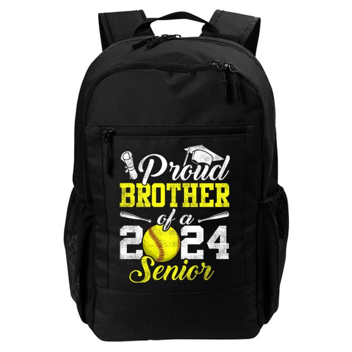 Proud Brother Of A 2024 Senior Brother Class 2024 Softball Daily Commute Backpack