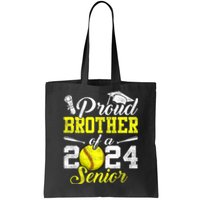 Proud Brother Of A 2024 Senior Brother Class 2024 Softball Tote Bag