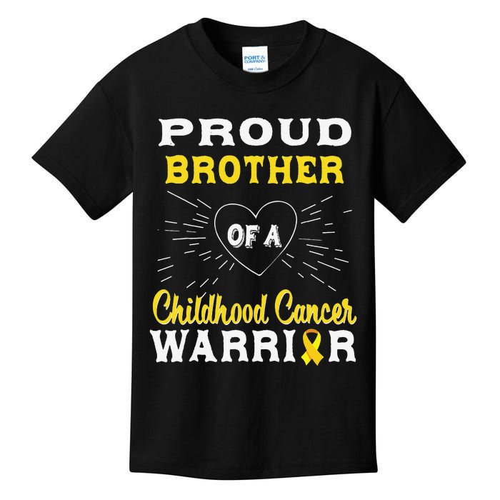 Proud Brother Of A Childhood Cancer Warrior Awareness Kids T-Shirt