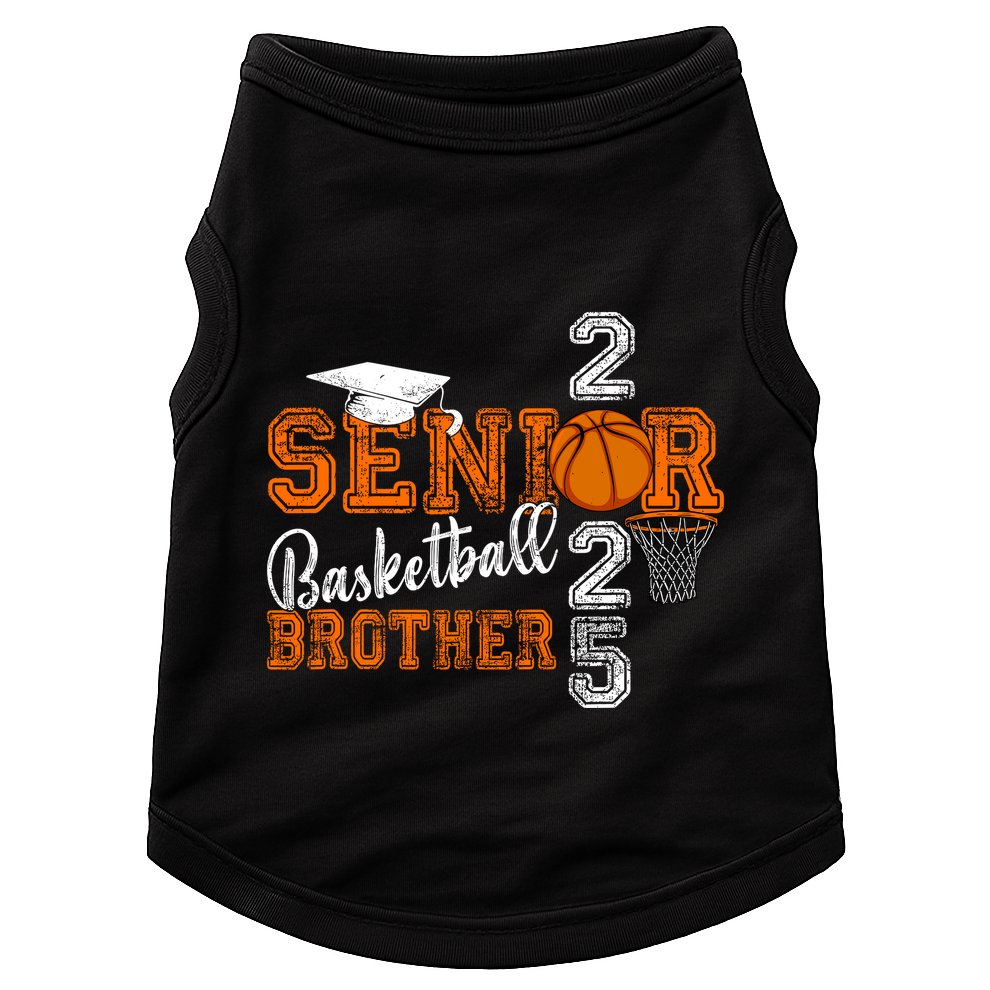 Proud Brother Of A Basketball Senior 2025 Graduation Doggie Tank