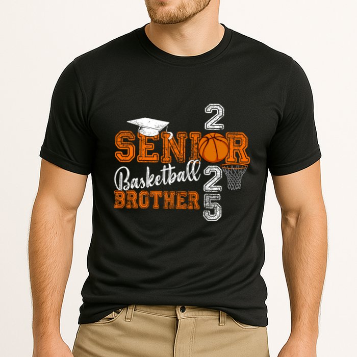 Proud Brother Of A Basketball Senior 2025 Graduation Cooling Performance Crew T-Shirt