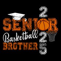 Proud Brother Of A Basketball Senior 2025 Graduation Hoodie