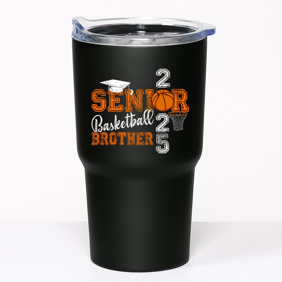 Proud Brother Of A Basketball Senior 2025 Graduation Tumbler