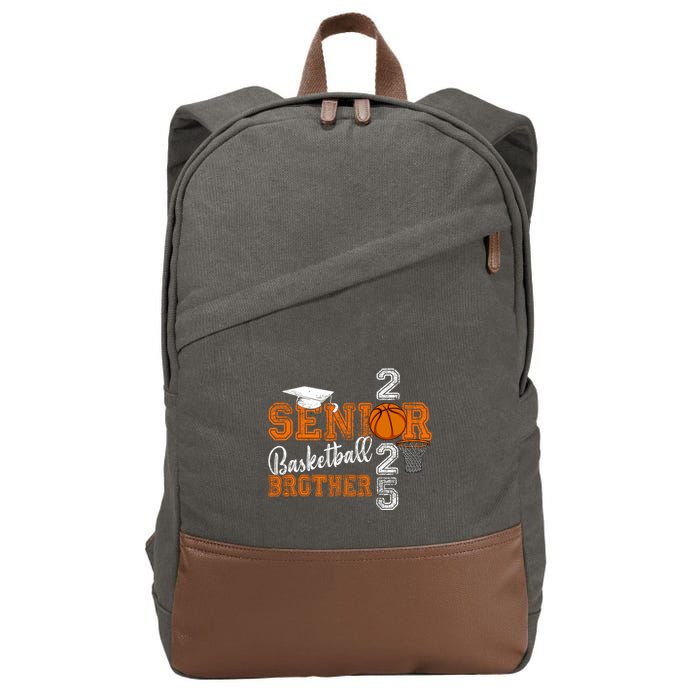 Proud Brother Of A Basketball Senior 2025 Graduation Cotton Canvas Backpack