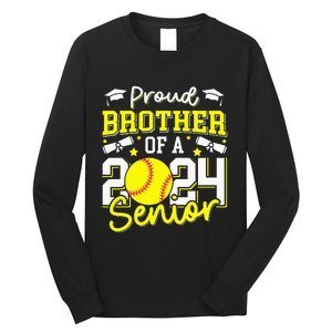 Proud Brother Of A 2024 Senior Brother Class 2024 Softball Long Sleeve Shirt