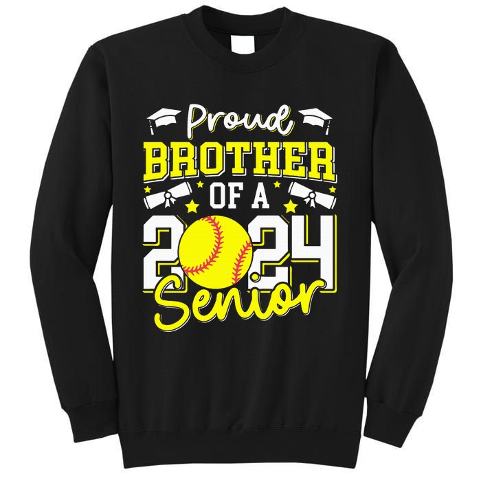 Proud Brother Of A 2024 Senior Brother Class 2024 Softball Sweatshirt