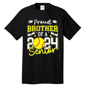 Proud Brother Of A 2024 Senior Brother Class 2024 Softball Tall T-Shirt