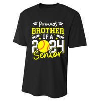 Proud Brother Of A 2024 Senior Brother Class 2024 Softball Performance Sprint T-Shirt