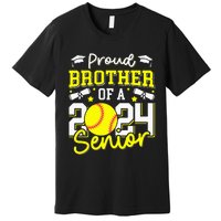 Proud Brother Of A 2024 Senior Brother Class 2024 Softball Premium T-Shirt