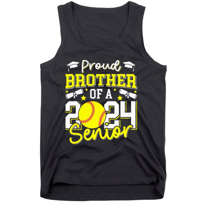 Proud Brother Of A 2024 Senior Brother Class 2024 Softball Tank Top