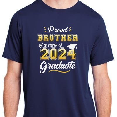 Proud Brother Of A Class Of 2024 Graduate Senior Graduation Adult ChromaSoft Performance T-Shirt