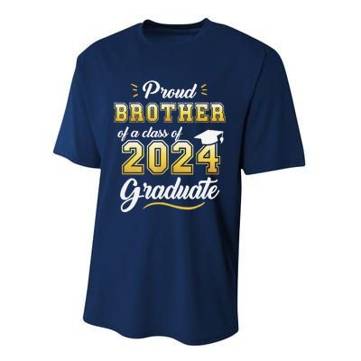 Proud Brother Of A Class Of 2024 Graduate Senior Graduation Performance Sprint T-Shirt