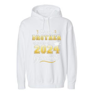 Proud Brother Of A Class Of 2024 Graduate Senior Graduation Garment-Dyed Fleece Hoodie