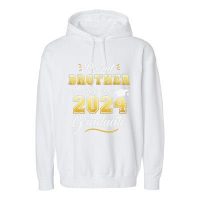 Proud Brother Of A Class Of 2024 Graduate Senior Graduation Garment-Dyed Fleece Hoodie