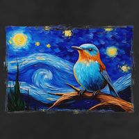 Patience Bluebird Of Happiness Blue Bird Eastern Bluebird 7 Panel Mesh Trucker Snapback Hat