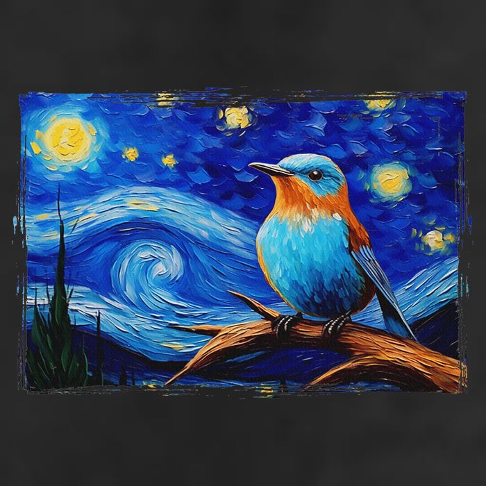 Patience Bluebird Of Happiness Blue Bird Eastern Bluebird 7 Panel Mesh Trucker Snapback Hat