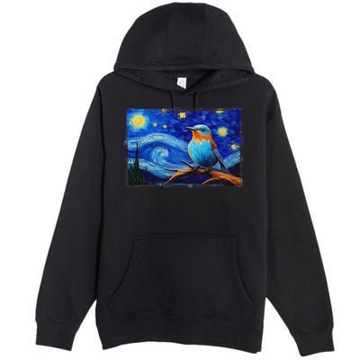 Patience Bluebird Of Happiness Blue Bird Eastern Bluebird Premium Pullover Hoodie
