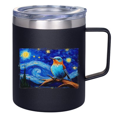 Patience Bluebird Of Happiness Blue Bird Eastern Bluebird 12oz Stainless Steel Coffee Mug