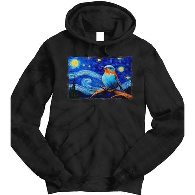 Patience Bluebird Of Happiness Blue Bird Eastern Bluebird Tie Dye Hoodie