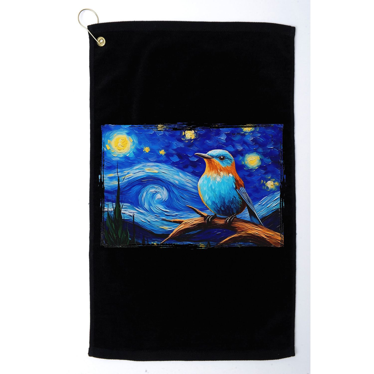 Patience Bluebird Of Happiness Blue Bird Eastern Bluebird Golf Towel