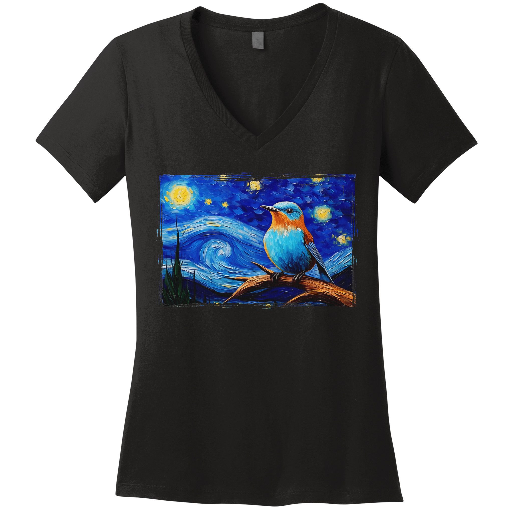 Patience Bluebird Of Happiness Blue Bird Eastern Bluebird Women's V-Neck T-Shirt