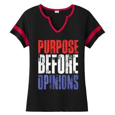 Purpose Before Opinions Austin Theory Live Ladies Halftime Notch Neck Tee