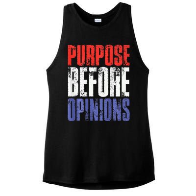 Purpose Before Opinions Austin Theory Live Ladies PosiCharge Tri-Blend Wicking Tank