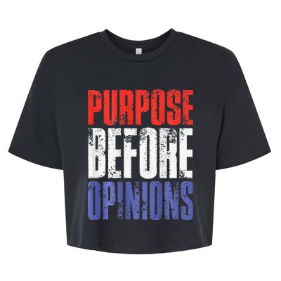 Purpose Before Opinions Austin Theory Live Bella+Canvas Jersey Crop Tee